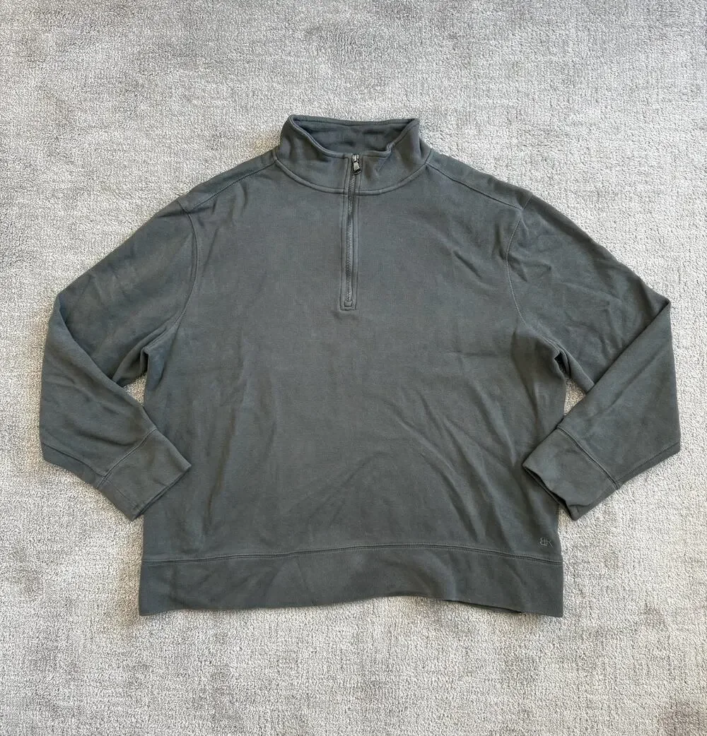 Banana Republic Quarter-Zip Sweatshirt - Gray - XXL